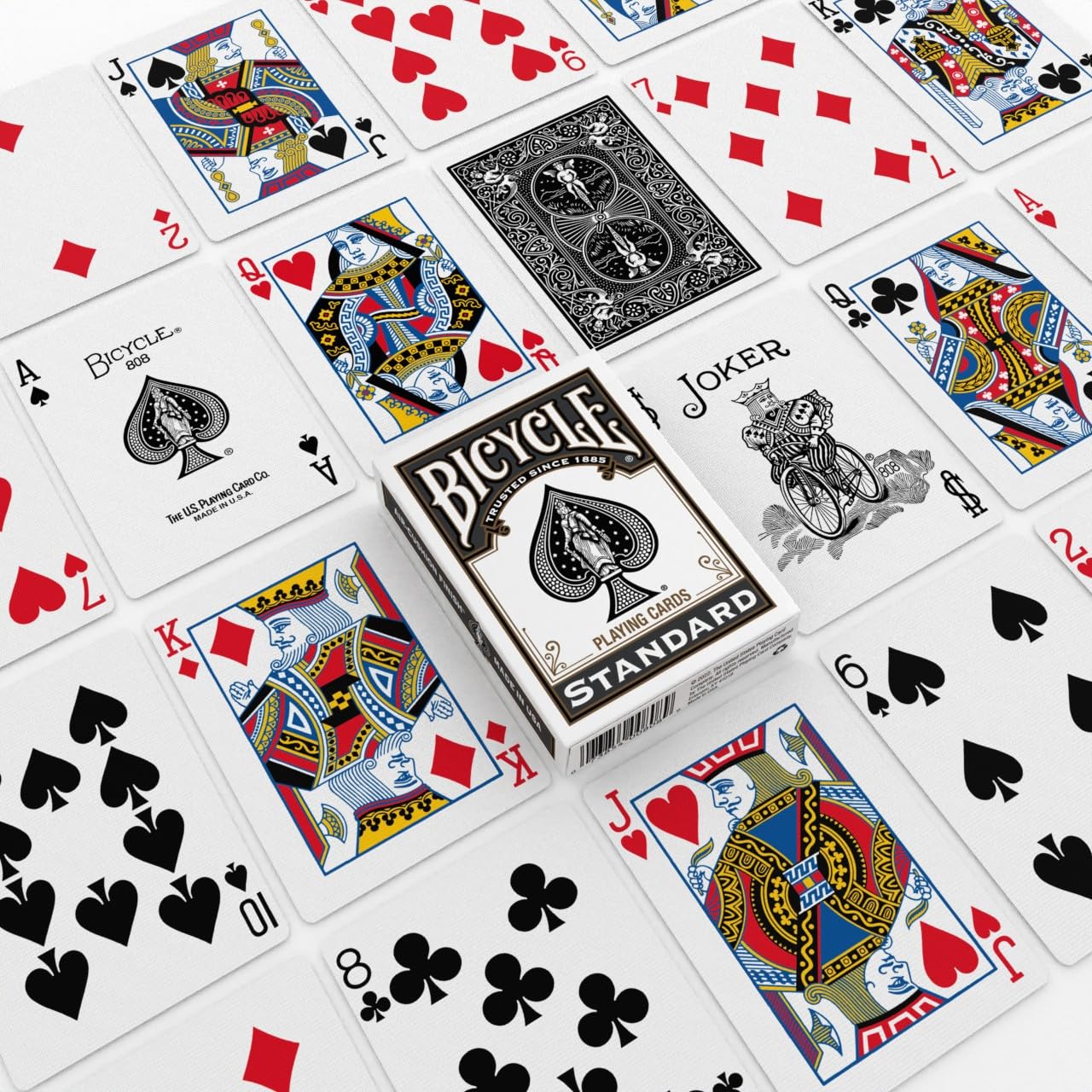 Bicycle Playing Cards 4 Pack, Standard Index Poker Size Decks in Red and Black for Poker, Blackjack, Rummy, Family Game Nights, and Classic Card Games, All Ages - 5