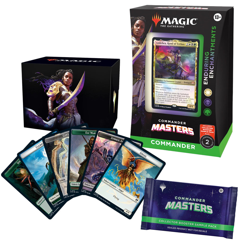 Magic The Gathering Commander Masters Commander Deck - Enduring Enchantments (100-Card Deck, 2-Card Collector Booster Sample Pack + Accessories) - 5