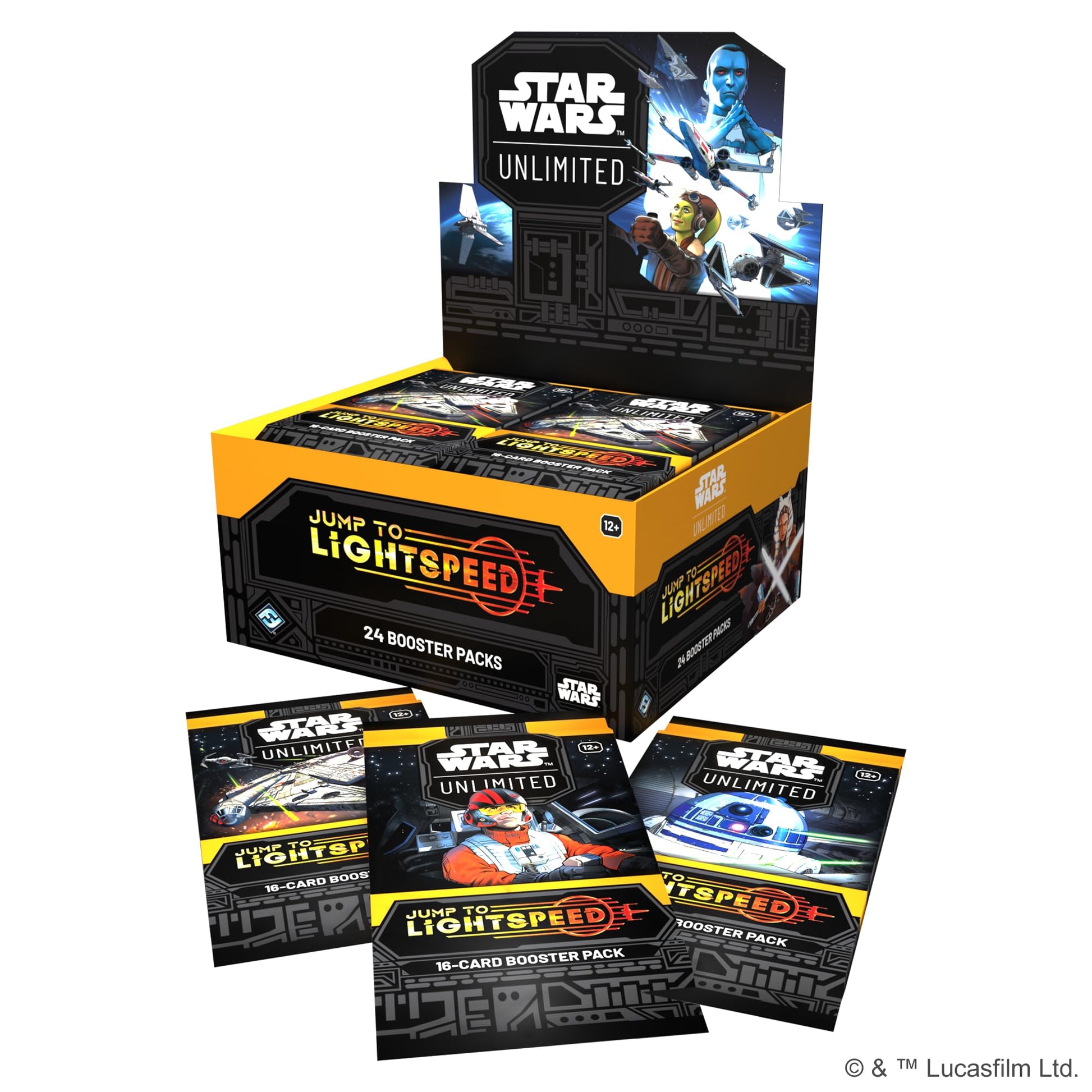 Asmodee Star Wars: Unlimited TCG Jump to Lightspeed Booster Display (Set of 24 Booster Packs) - Trading Card Game for Kids & Adults, Ages 12+, 2+ Players, 20 Min Playtime - 4