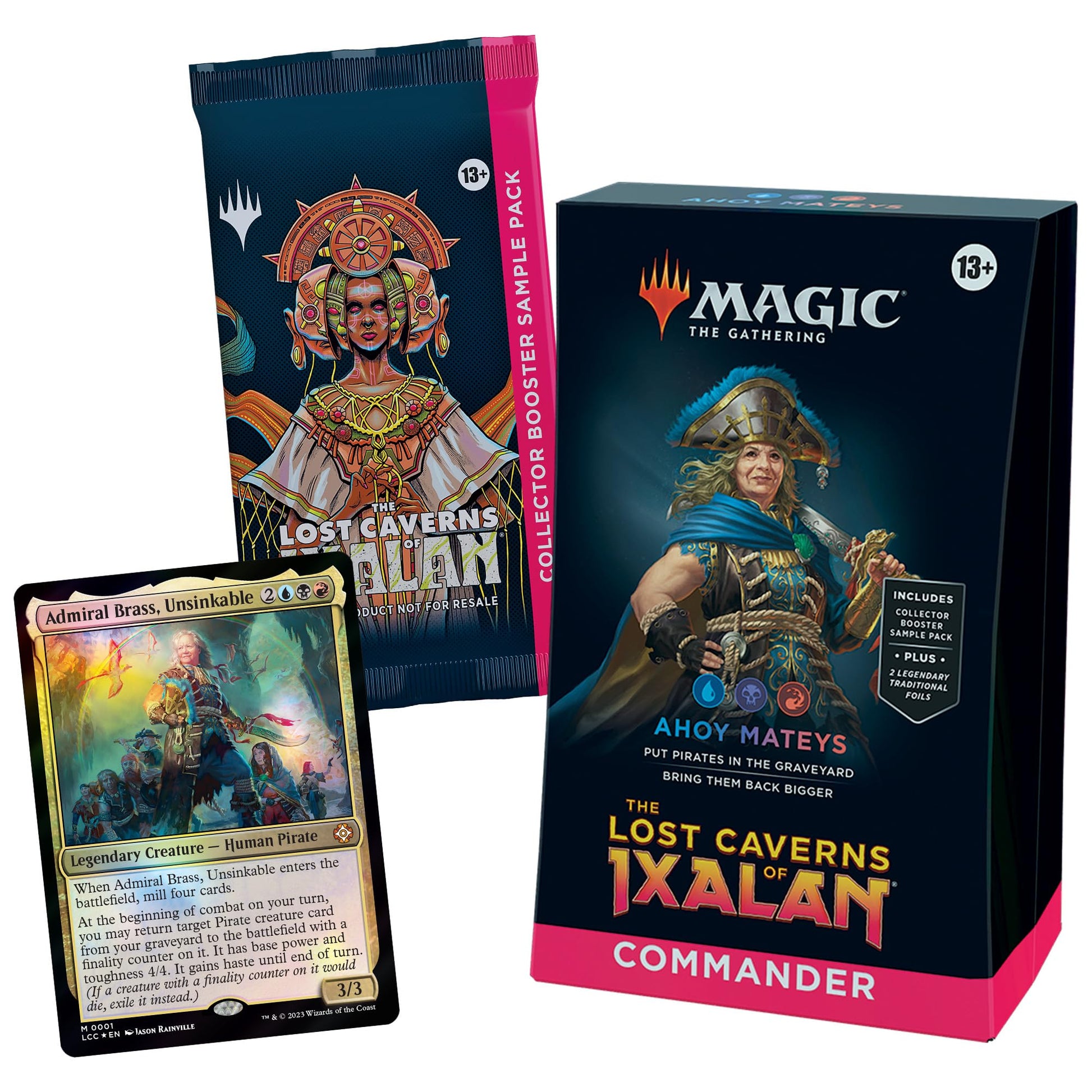 Magic: The Gathering The Lost Caverns of Ixalan Commander Deck - Ahoy Mateys (100-Card Deck, 2-Card Collector Booster Sample Pack + Accessories) - 7