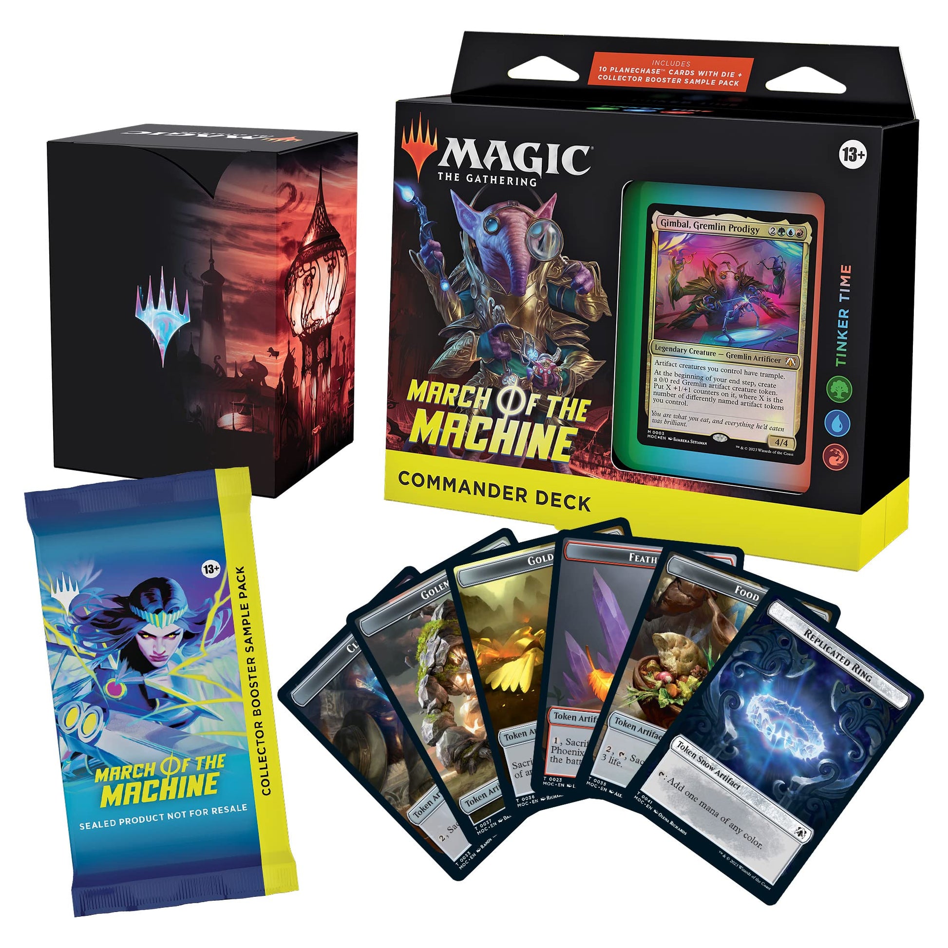 Magic: The Gathering March of the Machine Commander Deck - Tinker Time (100-Card Deck, 10 Planechase cards, Collector Booster Sample Pack + Accessories) - 7