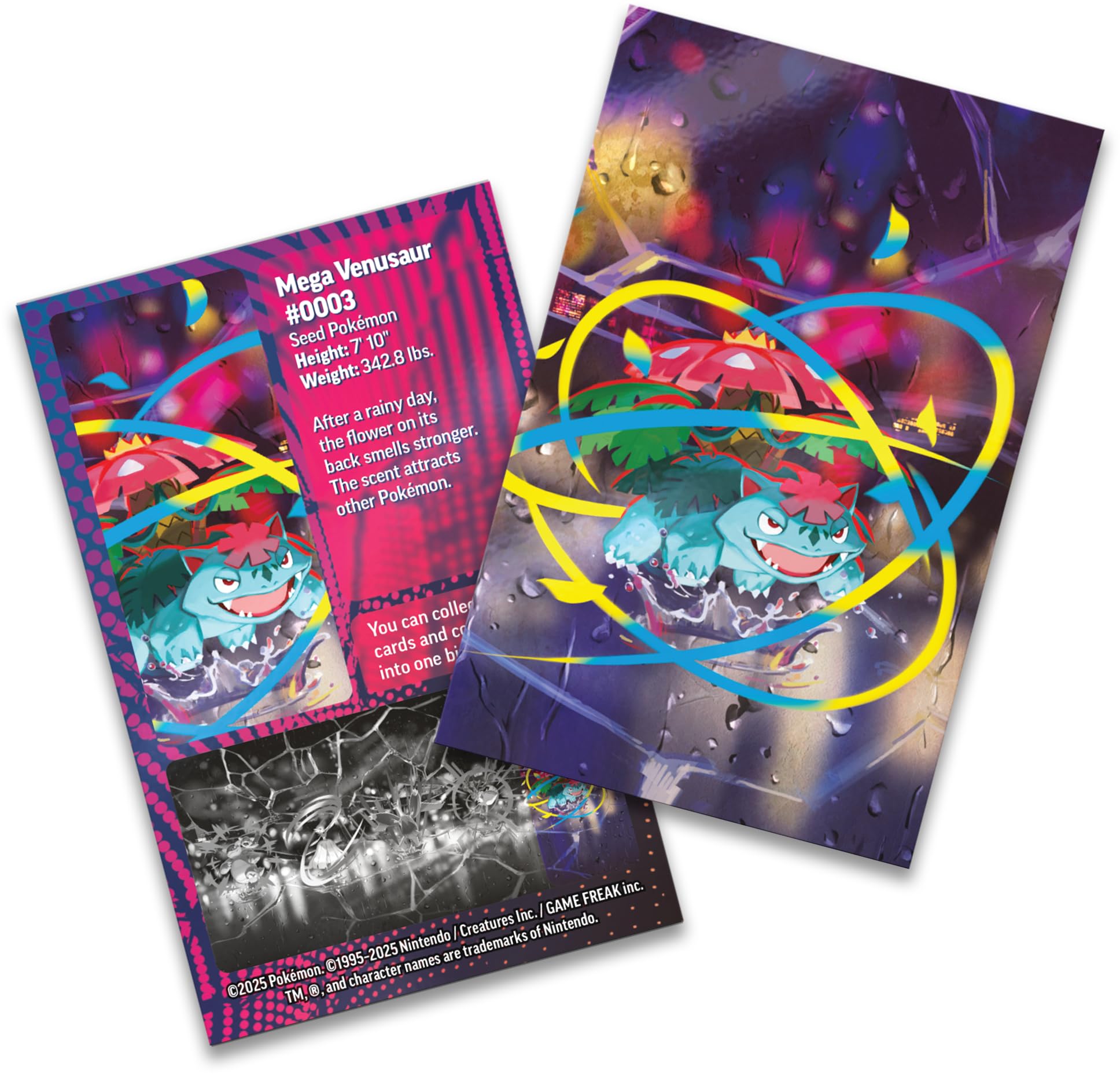 Pokémon TCG: Mega Heroes Mini Tin – Mega Venasuar (1 Sticker, 1 Art Card & 2 Booster Packs) - 2