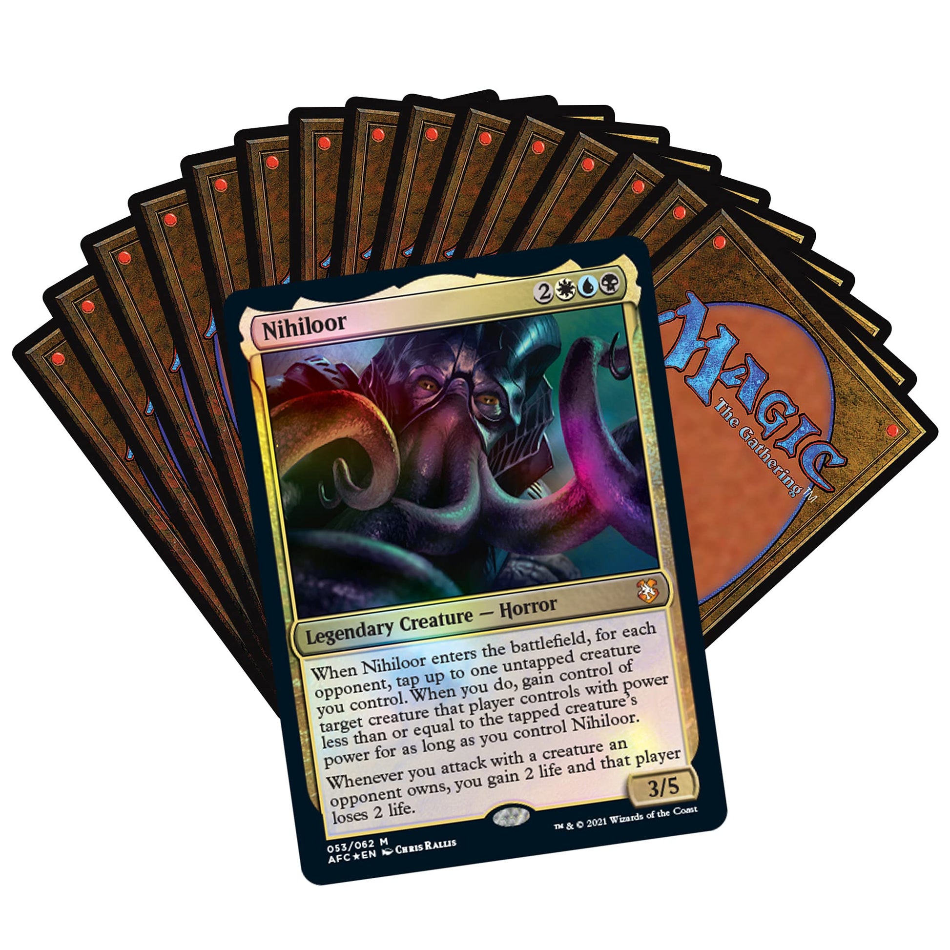 Magic: The Gathering Adventures in The Forgotten Realms Commander Deck – Dungeons of Death (White-Blue-Black) - 5
