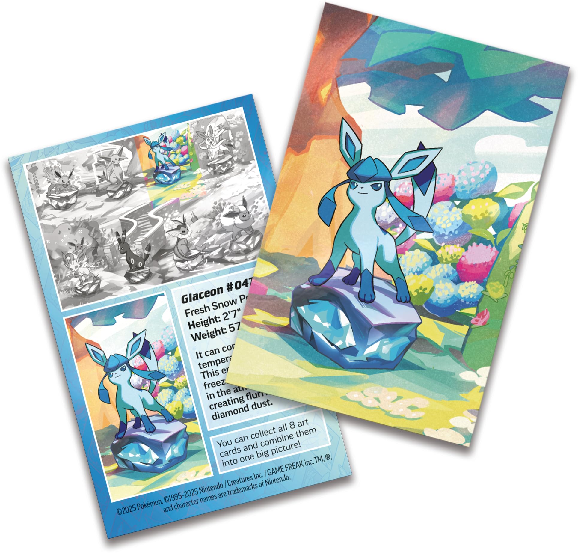 Pokémon TCG: Scarlet & Violet—Prismatic Evolutions Mini Tin – Glaceon (2 Booster Packs & 1 Coin) - 4