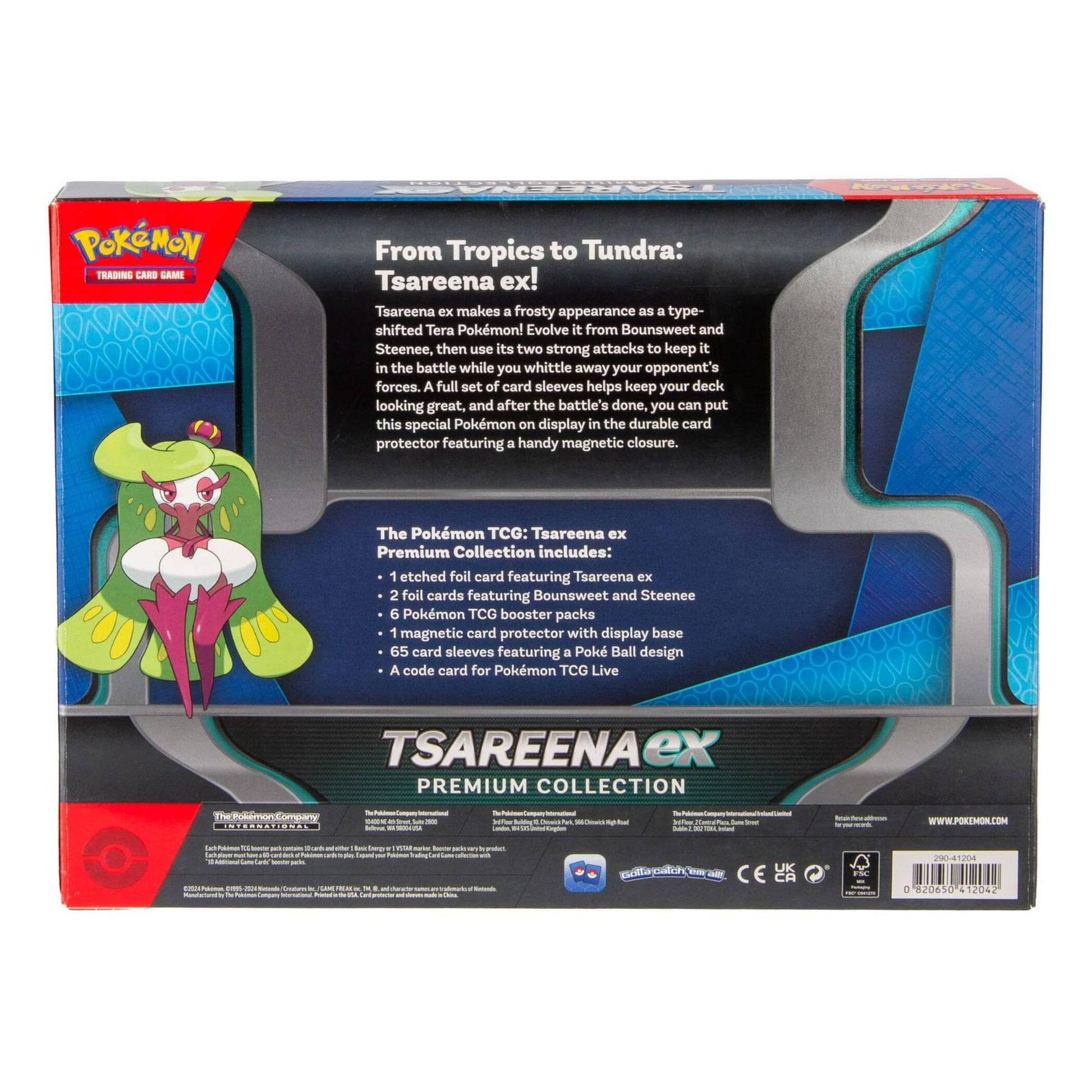 Pokemon TCG Tsareena Ex Premium Collection - 6 Packs, Promos, Sleeves - 4