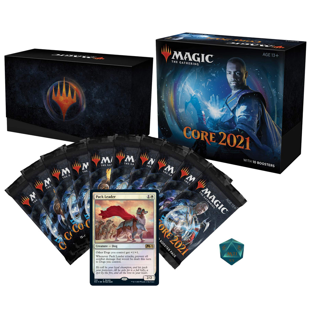 Magic: The Gathering Core Set 2021 (M21) Bundle | 10 Booster Packs + 40 Lands (190 Cards) | Accessories - 8
