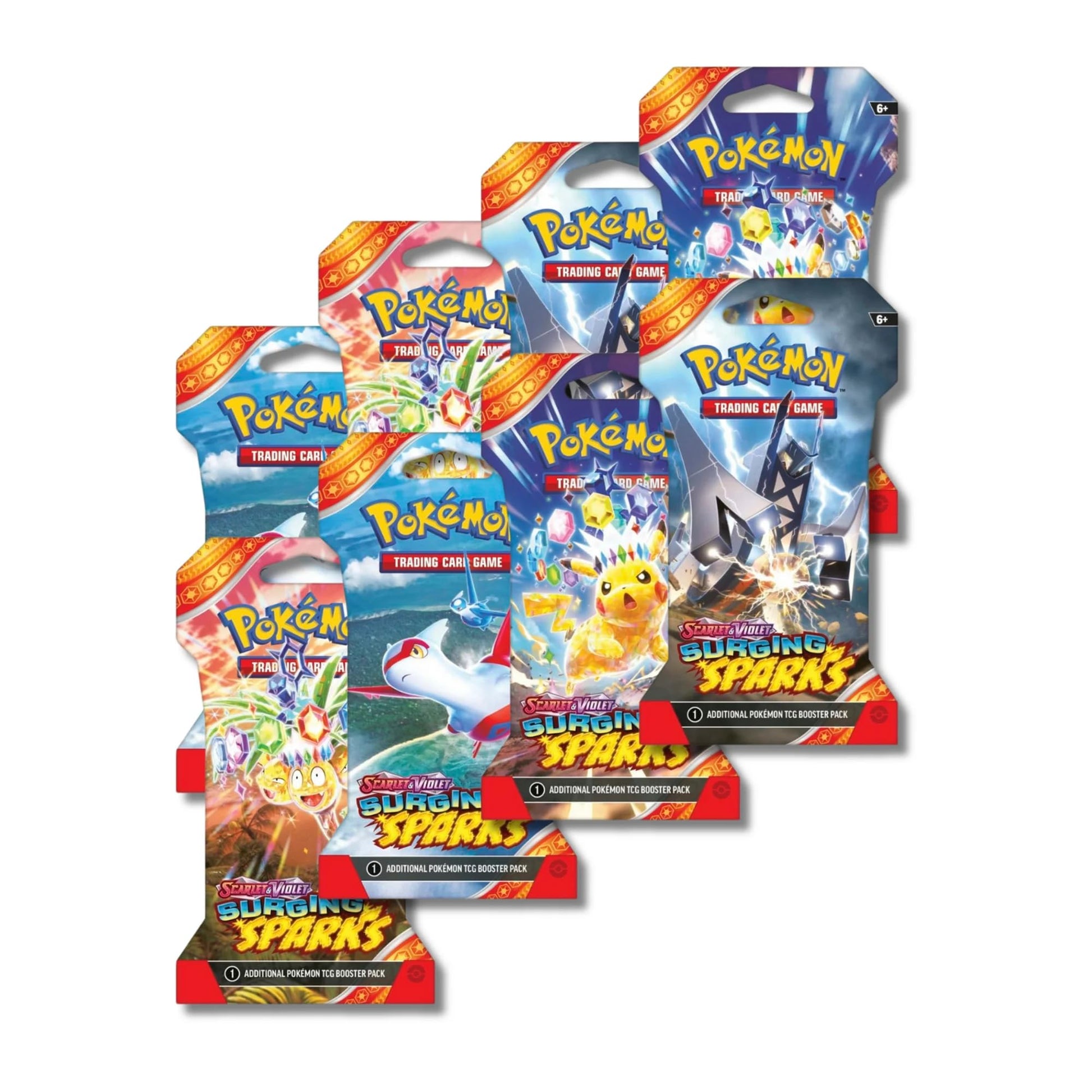 Pokemon Surging Sparks Sleeved Eight (8) Booster Packs