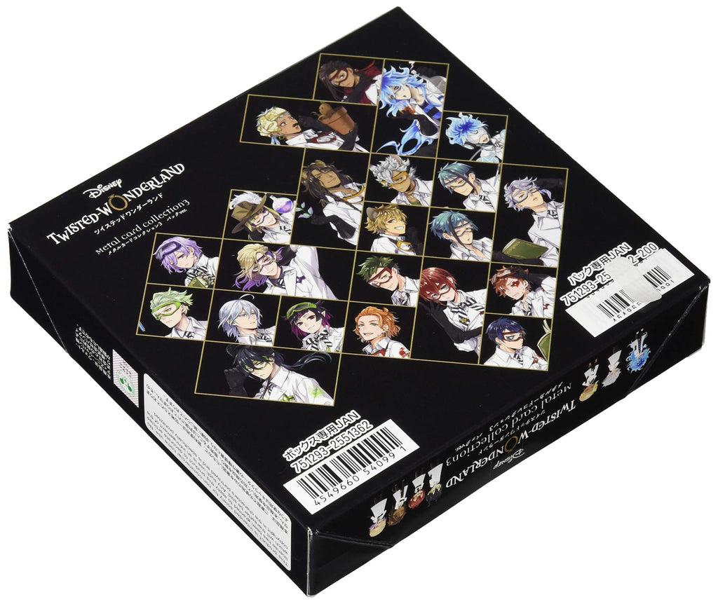 BANDAI Disney Twisted Wonderland Twisted Wonderland Metal Card Collection 3 Pack Version (Box) - 3