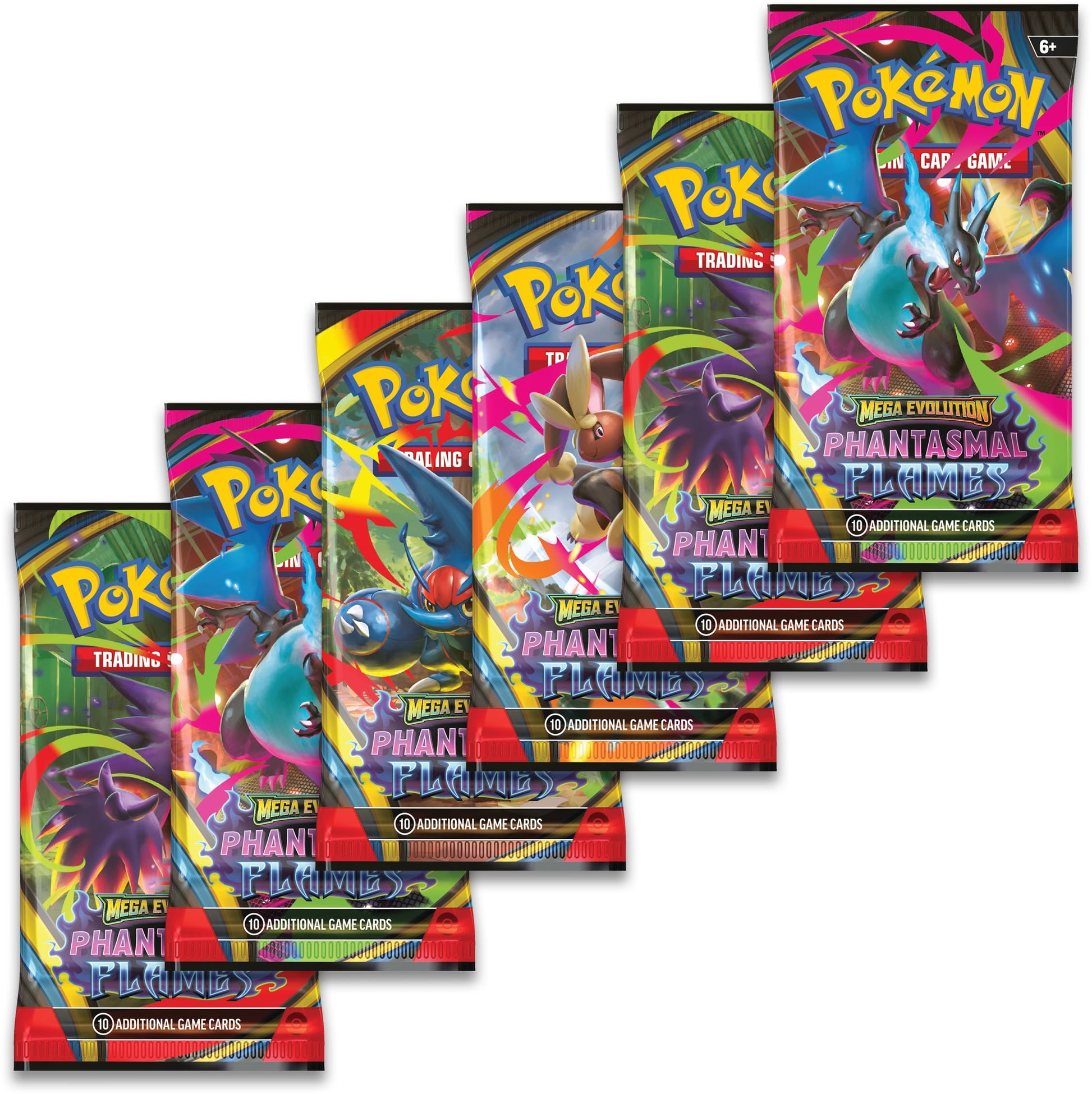 Pokémon TCG: Mega Evolution—Phantasmal Flames Booster Bundle (6 Booster Packs) - 2