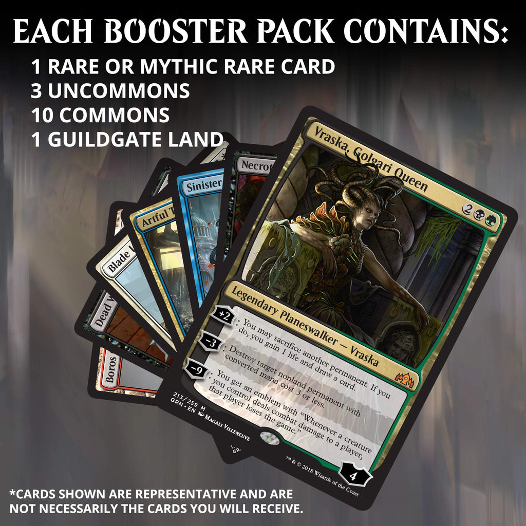 Magic: The Gathering Guilds of Ravnica Bundle | 10 Booster Packs + Land Cards (230 Cards) | Accessories - 2