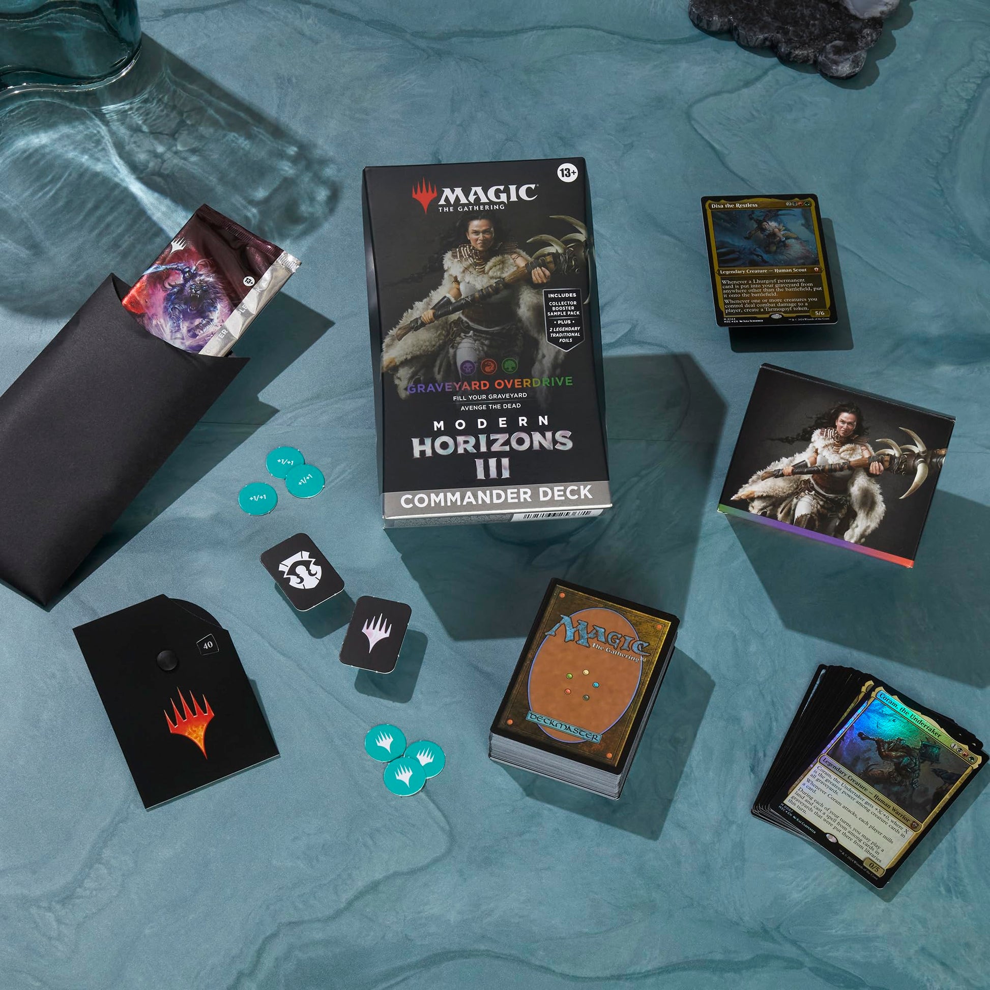Magic: The Gathering Modern Horizons 3 Commander Deck - Graveyard Overdrive (100-Card Deck, 2-Card Collector Booster Sample Pack + Accessories) - 5