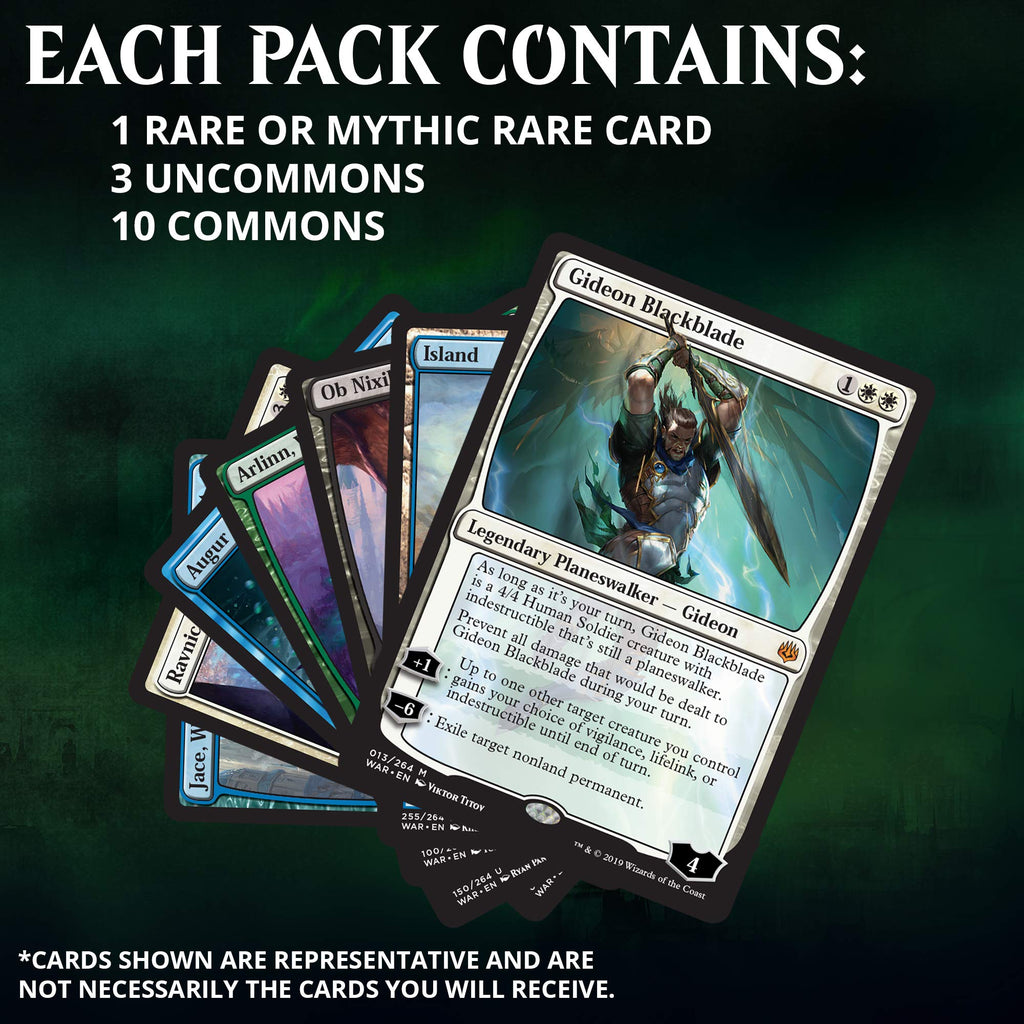 Magic: The Gathering War of The Spark Bundle | 10 Booster Packs | Accessories | Planeswalker in Every Pack - 4