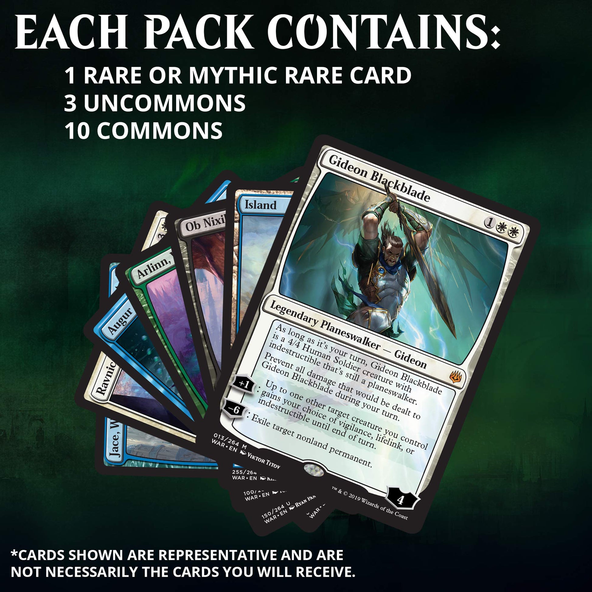 Magic: The Gathering War of The Spark Bundle | 10 Booster Packs | Accessories | Planeswalker in Every Pack - 4