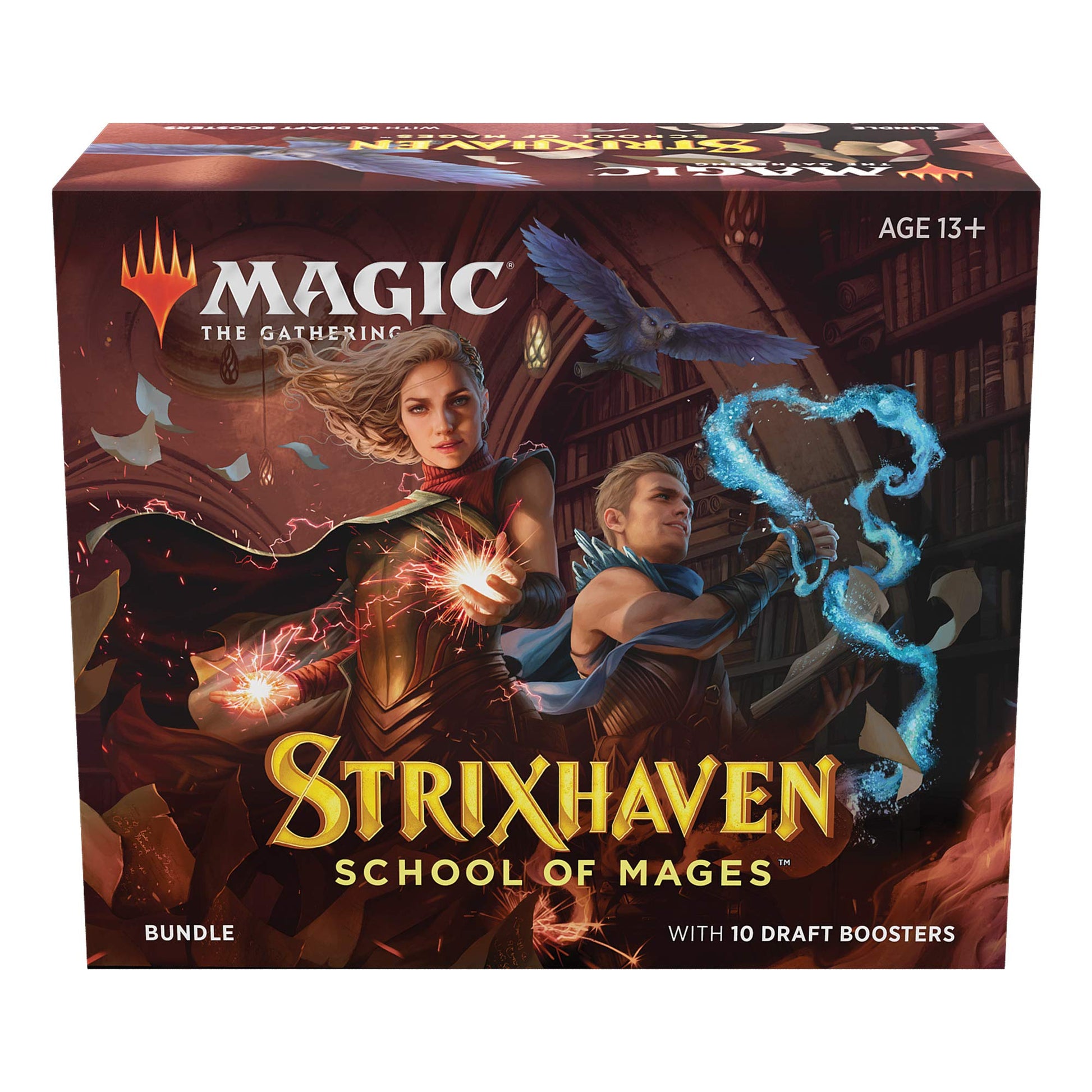 Magic The Gathering Strixhaven Bundle | 10 Draft Boosters (150 Magic Cards) + Accessories, Brown - 2