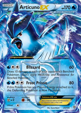 Articuno-EX 25/135 - Plasma Storm Holofoil - Single Cards