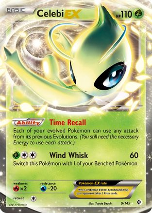 Celebi-EX 9/149 - Boundaries Crossed Holofoil - Single Cards