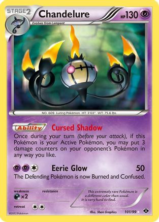 Chandelure 101/99 - Next Destinies Holofoil - Single Cards