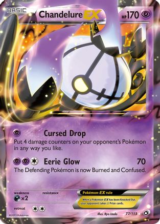 Chandelure-EX 77/113 - Legendary Treasures Holofoil - Single Cards