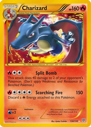 Charizard 136/135 - Plasma Storm Holofoil - Single Cards