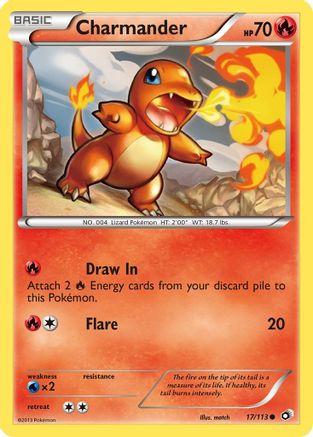 Charmander 17/113 - Legendary Treasures Reverse Holofoil - Single Cards