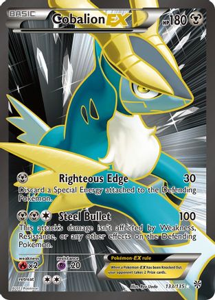 Cobalion EX (133 Full Art) 133/135 - Plasma Storm Holofoil - Single Cards