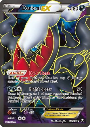 Darkrai EX (107 Full Art) 107/108 - Dark Explorers Holofoil - Single Cards