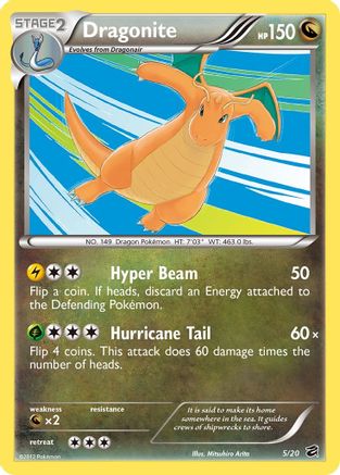 Dragonite 5/20 - Dragon Vault Holofoil - Single Cards
