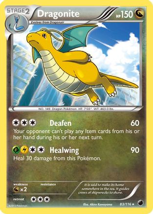 Dragonite 83/116 - Plasma Freeze Holofoil - Single Cards