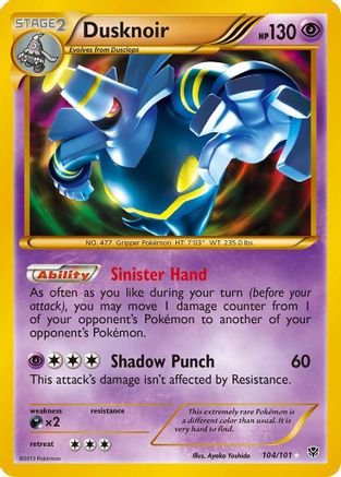 Dusknoir 104/101 - Plasma Blast Holofoil - Single Cards