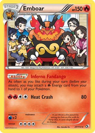 Emboar 27/113 - Legendary Treasures Reverse Holofoil - Single Cards