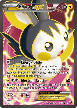 Emolga EX (143 Full Art) 143/146 - XY Holofoil - Single Cards