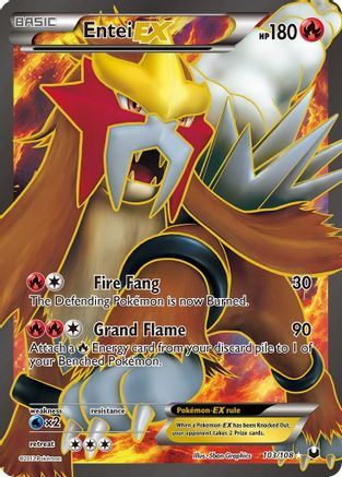 Entei EX (103 Full Art) 103/108 - Dark Explorers Holofoil - Single Cards