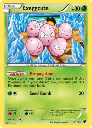 Exeggcute 4/116 - Plasma Freeze Reverse Holofoil - Single Cards