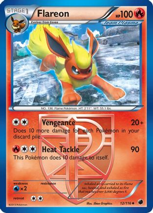 Flareon 12/116 - Plasma Freeze Reverse Holofoil - Single Cards