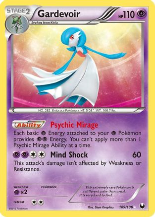 Gardevoir 109/108 - Dark Explorers Holofoil - Single Cards
