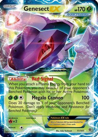 Genesect-EX 11/101 - Plasma Blast Holofoil - Single Cards