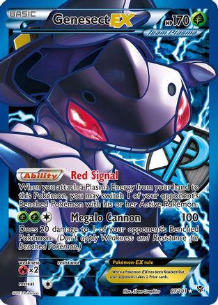 Genesect EX (Team Plasma) (97 Full Art) 97/101 - Plasma Blast Holofoil - Single Cards
