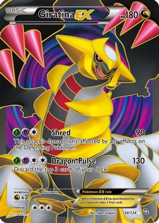 Giratina EX (124 Full Art) 124/124 - Dragons Exalted Holofoil - Single Cards