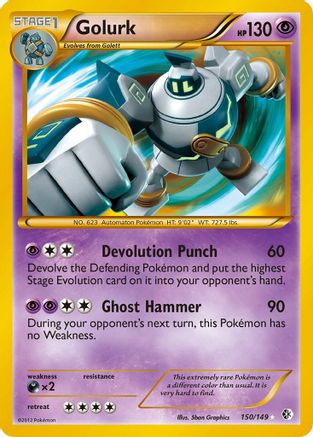 Golurk 150/149 - Boundaries Crossed Holofoil - Single Cards