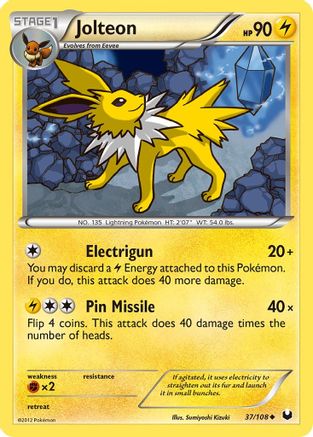 Jolteon 37/108 - Dark Explorers - Single Cards