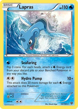 Lapras 35/146 - XY Reverse Holofoil - Single Cards