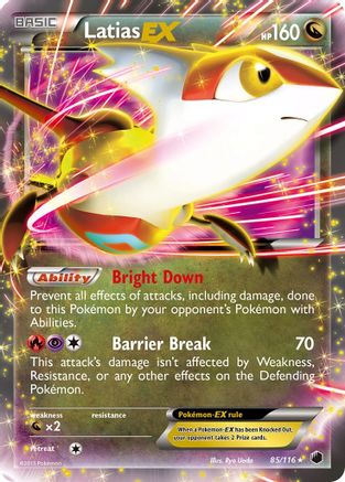Latias-EX 85/116 - Plasma Freeze Holofoil - Single Cards