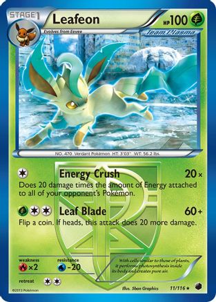Leafeon 11/116 - Plasma Freeze - Single Cards