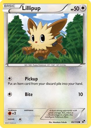 Lillipup 80/114 - Black & White Reverse Holofoil - Single Cards