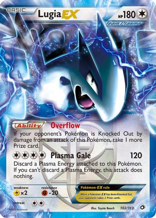 Lugia-EX 102/113 - Legendary Treasures Holofoil - Single Cards