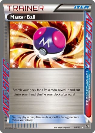 Master Ball 94/101 - Plasma Blast Holofoil - Single Cards