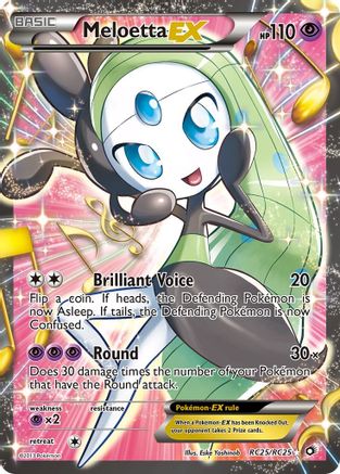 Meloetta-EX RC25/113 - Legendary Treasures Holofoil - Single Cards