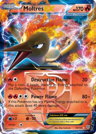 Moltres-EX 14/135 - Plasma Storm Holofoil - Single Cards