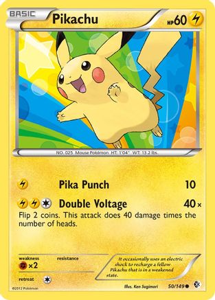 Pikachu 50/149 - Boundaries Crossed Reverse Holofoil - Single Cards