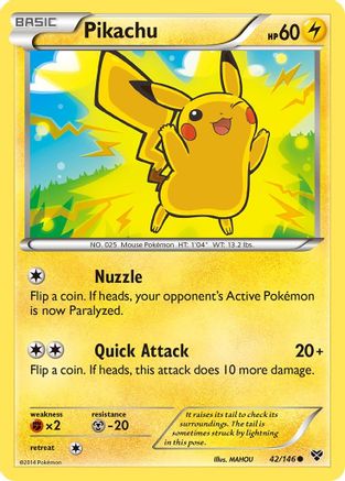 Pikachu 42/146 - XY Reverse Holofoil - Single Cards